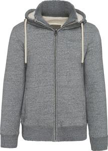 Kariban KV2312 - Vintage sherpa-lined fleece jacket Slub Grey Heather