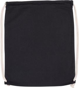 Kimood KI0139 - Organic cotton backpack with drawstring carry handles Black