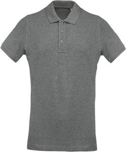 Kariban K209 - Men's organic piqué short-sleeved polo shirt Grey Heather