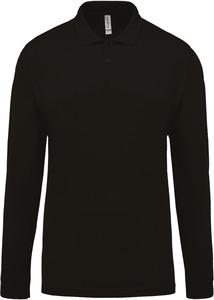 Kariban K256 - Men's long-sleeved piqué polo shirt Black