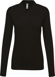 Kariban K257 - Ladies’ long-sleeved piqué polo shirt Black