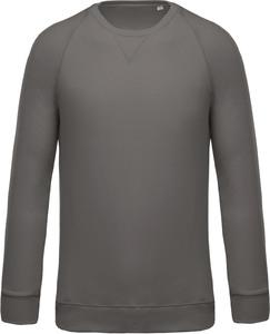 Kariban K480 - Men's organic cotton crew neck raglan sleeve sweatshirt Storm Grey