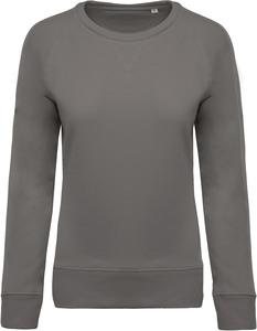 Kariban K481 - Ladies’ organic cotton crew neck raglan sleeve sweatshirt Storm Grey