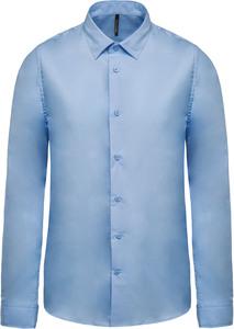 Kariban K513 - Men’s long-sleeved cotton poplin shirt Bright Sky