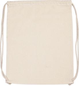 Kimood KI0139 - Organic cotton backpack with drawstring carry handles Natural