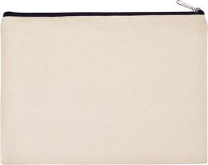 Kimood KI0722 - Cotton canvas pouch - large Natural / Black