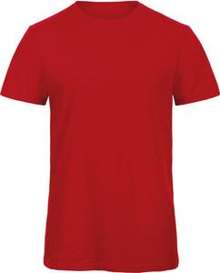 B&C CGTM046 - Men's Organic Slub Cotton T-shirt Chic Red