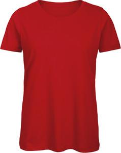 B&C CGTW043 - Ladies' Organic Cotton crew neck T-shirt Red