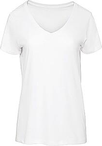 B&C CGTW045 - Ladies' Organic Cotton V-neck T-shirt White