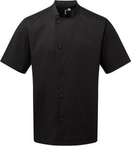 Premier PR900 - ‘Essential’ short sleeve chef’s jacket. Black