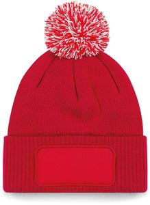 Beechfield B443 - Snowstar® Patch Beanie Classic Red/ Off White