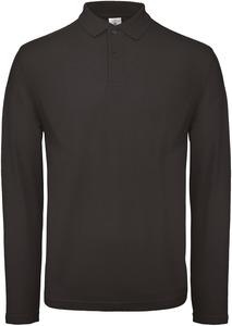 B&C CGPUI12 - ID.001 Men's long-sleeved polo shirt Black