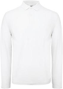 B&C CGPUI12 - ID.001 Men's long-sleeved polo shirt White