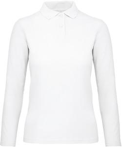 B&C CGPWI13 - ID.001 Ladies' long-sleeved polo shirt White