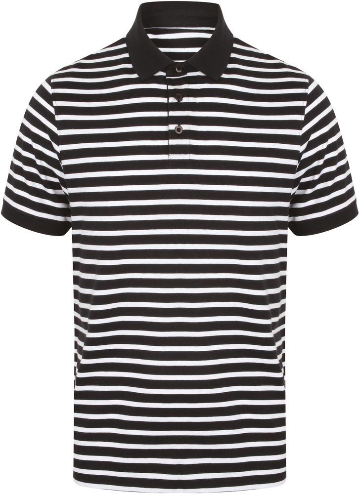 Front Row FR230 - Striped jersey polo shirt