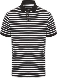 Front Row FR230 - Striped jersey polo shirt Navy / White