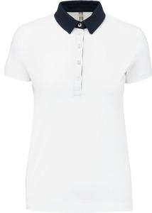 Kariban K261 - Ladies’ two-tone jersey polo shirt White / Navy