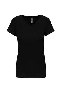 Kariban K3015 - Ladies' V-neck short-sleeved t-shirt Black