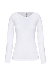 Kariban K3017 - Ladies long-sleeved crew neck t-shirt White