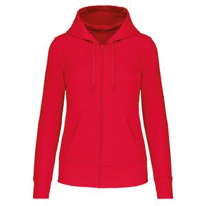 Kariban K4031 - Ladies' eco-friendly zip-through hoodie Red