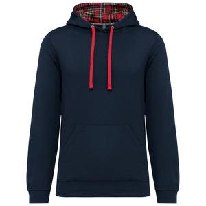 Kariban K4013 - Unisex contrast patterned hooded sweatshirt