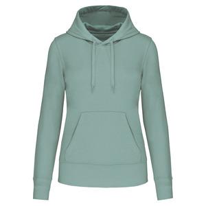 Kariban K4028 - Ladies' eco-friendly hooded sweatshirt Sage