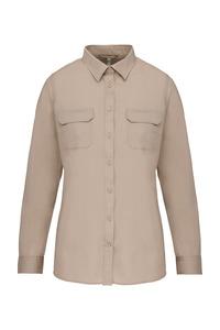 Kariban K591 - Ladies' long sleeved safari shirt Beige