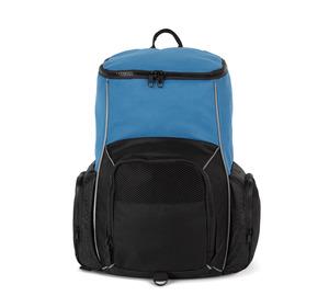 Kimood KI0176 - Recycled sports backpack with object holder Light Royal Blue / Black