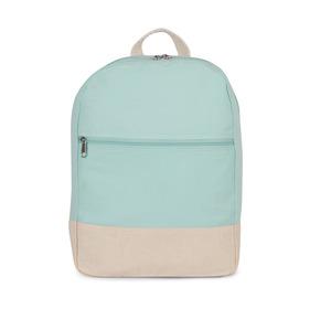 Kimood KI0185 - Essential backpack in cotton Ice Mint / Natural