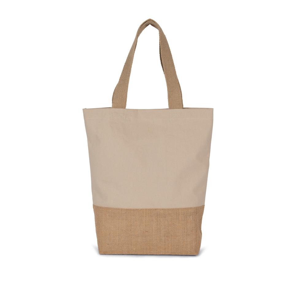 Kimood KI0298 - Shopping bag in cotton and bonded jute threads