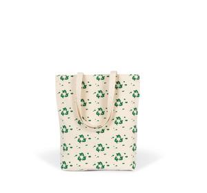 Kimood KI7202 - Patterned shopping bag Natural / Green Field