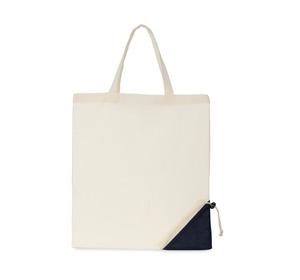 Kimood KI7207 - Foldaway shopping bag Natural / Navy Blue