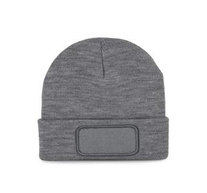 K-up KP890 - Recycled beanie with patch Oxford Grey