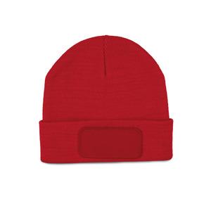 K-up KP890 - Recycled beanie with patch Red