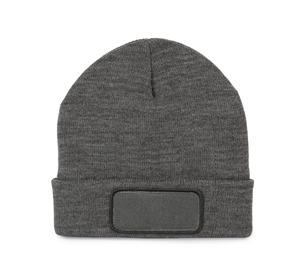 K-up KP891 - Recycled beanie with patch and Thinsulate lining Grey Heather