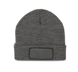 K-up KP894 - Beanie with patch and Thinsulate lining Grey Heather