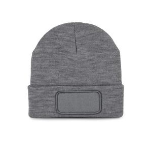 K-up KP895 - Beanie with patch Oxford Grey