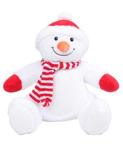 Mumbles MM567 - Zipped snowman cuddly toy White