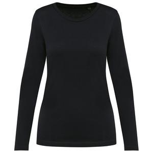 Kariban Premium PK303 - Ladies' crew neck long-sleeved Supima® t-shirt Black