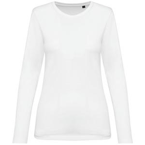 Kariban Premium PK303 - Ladies' crew neck long-sleeved Supima® t-shirt White