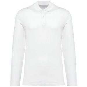 Kariban Premium PK202 - Men's long-sleeved Supima® polo shirt White