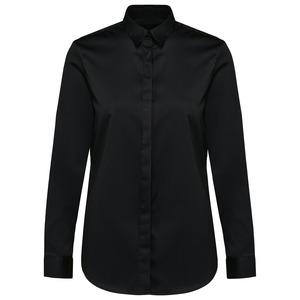 Kariban Premium PK507 - Ladies' long-sleeved twill shirt Black
