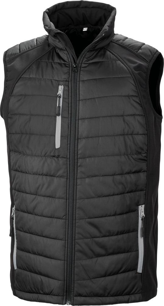 Result R238X - BLACK COMPASS PADDED SOFT SHELL GILET