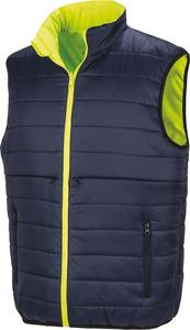 Result R332X - Reversible soft padded safety gilet Fluorescent Yellow/Navy