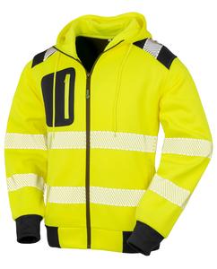 Result R503X - Recycled safety hooded sweatshirt Fluorescent Yellow