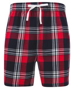 Skinnifit SFM082 - Tartan shorts Red / Navy Check