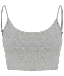 Skinnifit SK230 - Ladies' eco-friendly short top Heather Grey