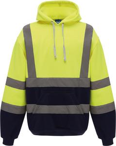 Yoko YHVK05 - Hi-Vis pullover hoodie Hi Vis Yellow/Navy