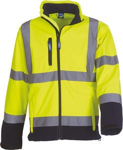 Yoko YHVK09 - Hi-Vis Softshell Jacket Hi Vis Yellow/Navy