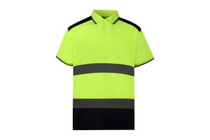 Yoko YHVJ220 - Hi-vis two-tone polo shirt Hi Vis Yellow/Navy